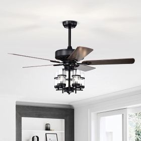 50 Inch Noiseless Ceiling Fan Light with Explosion-proof Glass Lampshades