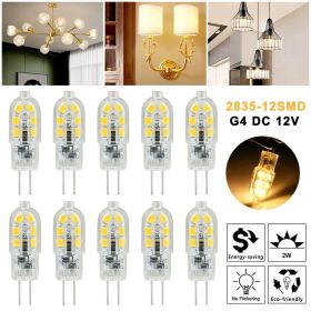 10pcs G4 12SMD Light Bulbs DC 12V Dimmable Warm White 2835 LED Replacment(tk/temu self-pickup orders)