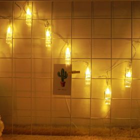 1pc; Photo Clip String Lights Home Decor Indoor/Outdoor; Battery Powered String Lights Lamp For Wedding Party Festival Decor 9.85ft 20LED (Not In (Color: Warm White, size: Battery Box Type 3m20LED Clip Light)