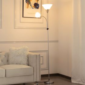 71.3' Tochiere Floor Lamp (Main Color: Silver, Main Material: Metal)